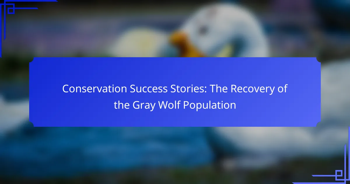 Conservation Success Stories: The Recovery of the Gray Wolf Population ...